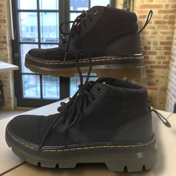 Women's Size 5 Dr. Martens - Bonny Tech Black Element & Black Poly Combat Boots - Picture 1 of 9